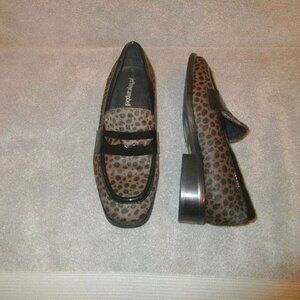 Jeffrey Campbell HORNSBY Loafer Size 6 LEOPARD Shoes LEATHER Calf Hair SLIP ON